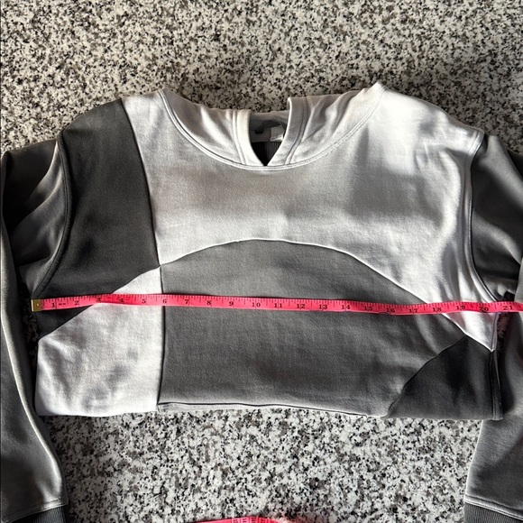 Lululemon All Yours Gray & Black Colourblock 100% Cotton Terry Hoodie w/Pockets - Picture 13 of 13